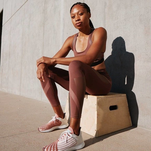 Athleta x Allyson Felix Leggings Small Mauve Pink Legend High Rise Limited - Picture 2 of 16